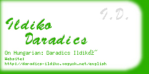 ildiko daradics business card